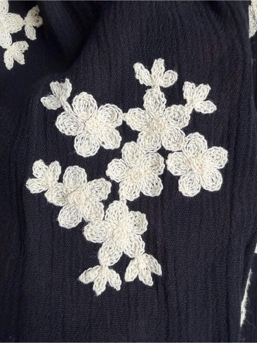 Soft Surroundings Black Floral Blouse – Romantic Country Cottagecore Large - Picture 4 of 6